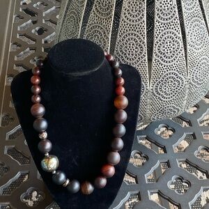 Silpada Brown Beaded Necklace with Ombré Effect